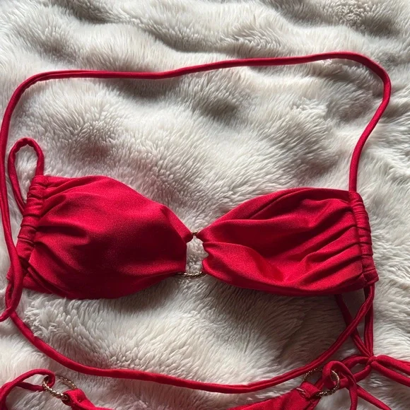 Strawberry Milk Mob Red String Bikini Set - Picture 2 of 4